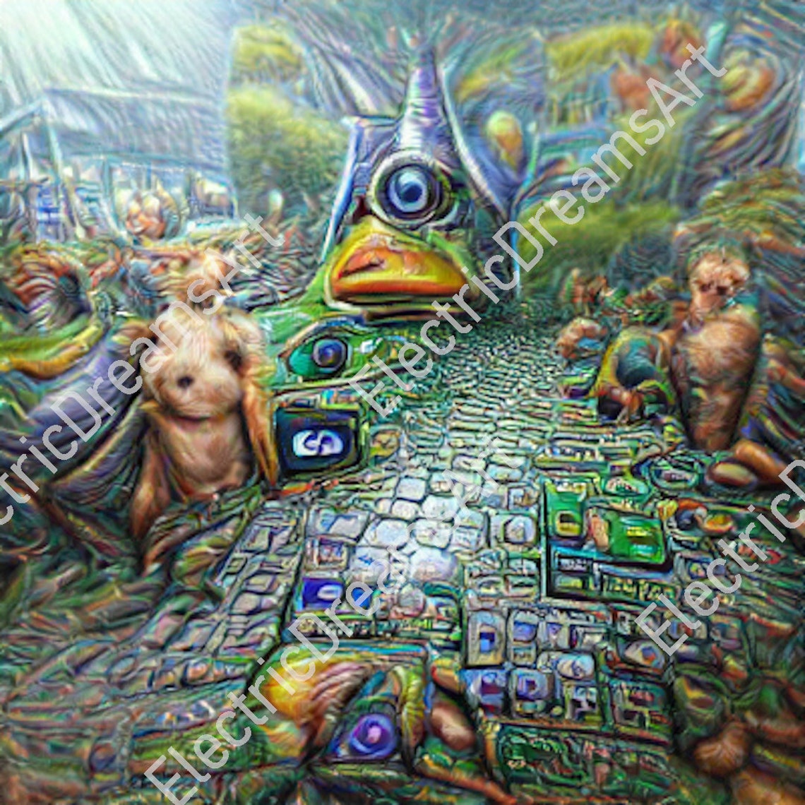 Deep Dream 2 AI Generated Art Piece Etsy