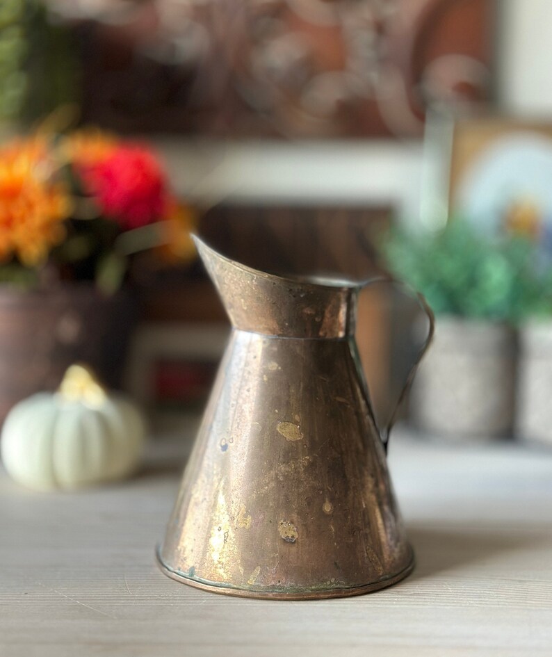 Brass Farmhouse Pitcher Etsy