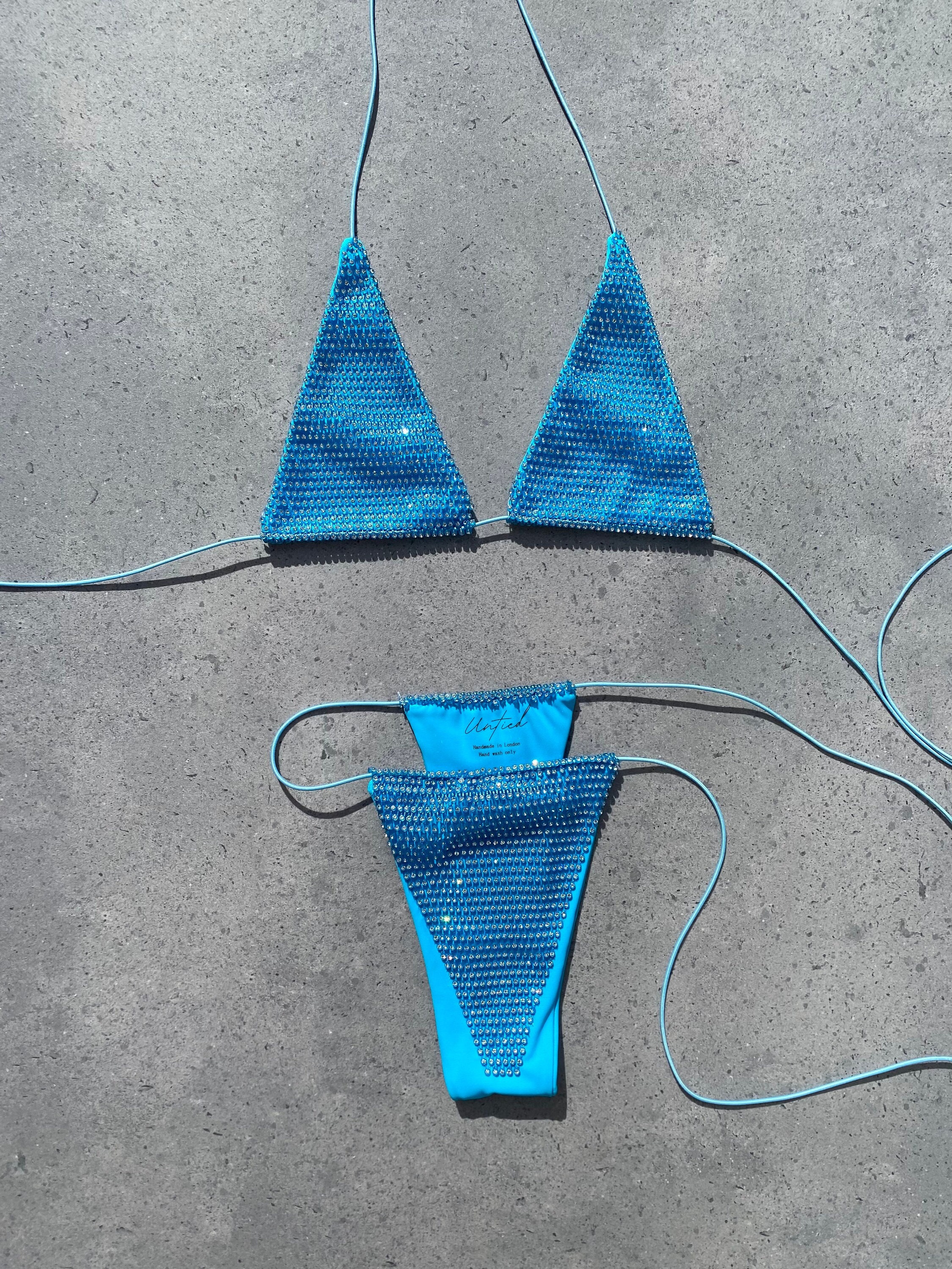 Teal Sequin Bikini -  New Zealand