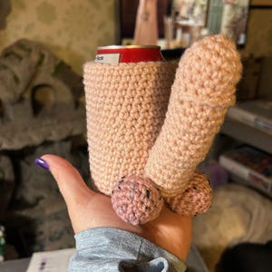 Crochet Schlong Can Cozy Pattern. Peen cozy pattern. Penis cup pattern. Funny crochet pattern