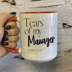 Larmes de mon manager SVG, Fichiers numériques, SVG drôle, Images pour Cricut, conception de travail drôle, merci collègue