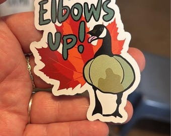 Elbows Up sticker, cobra chicken sticker, Canada goose sticker, support Canada,  Funny Sticker, Best friend gift, politics sticker
