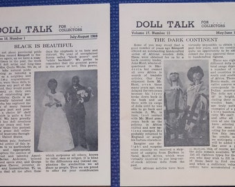 Set of FOUR Vintage 1969 Issues of Doll Talk Magazines Retro History Scrapbooking