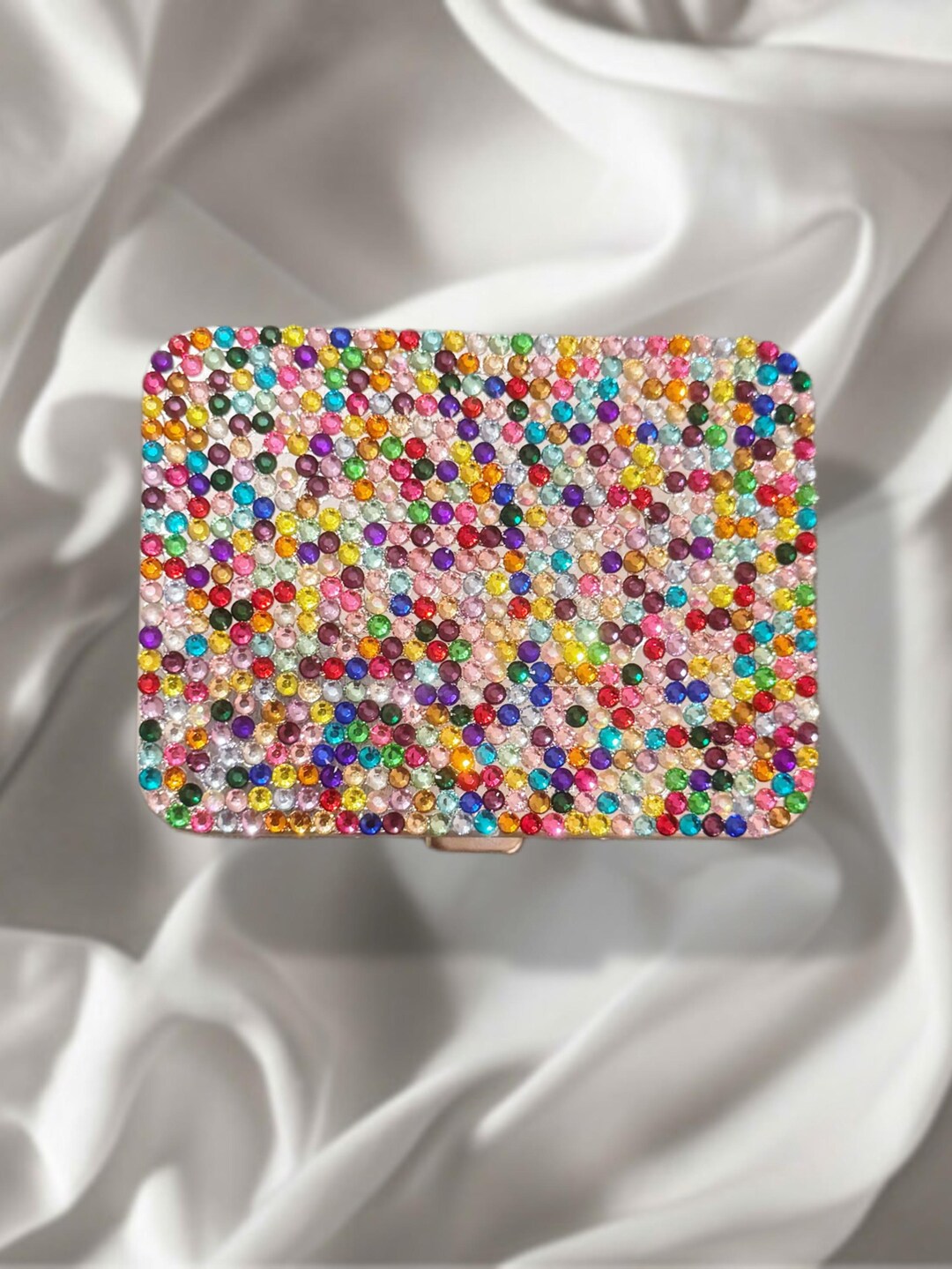 Bedazzled Metal Pill Box: 3 Compartment Pill Holder - Etsy