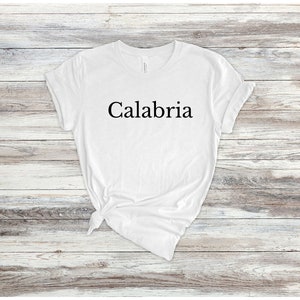 Calabria Italy Shirt, Adult Italian Tees