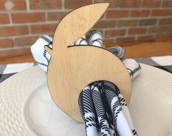 Summer Lemon Napkin Ring Holders (set of 4)