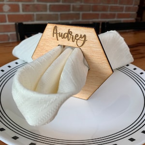 Personalized Wooden Napkin Ring Holder