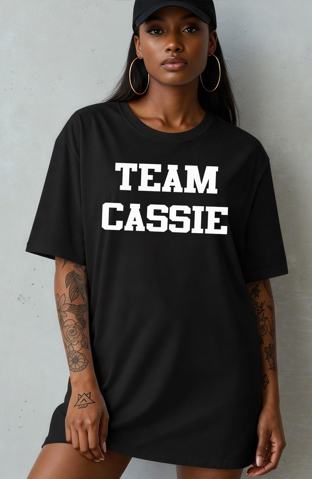 Team Cassie Puff Daddy Athletic Letters Black Tee - Etsy