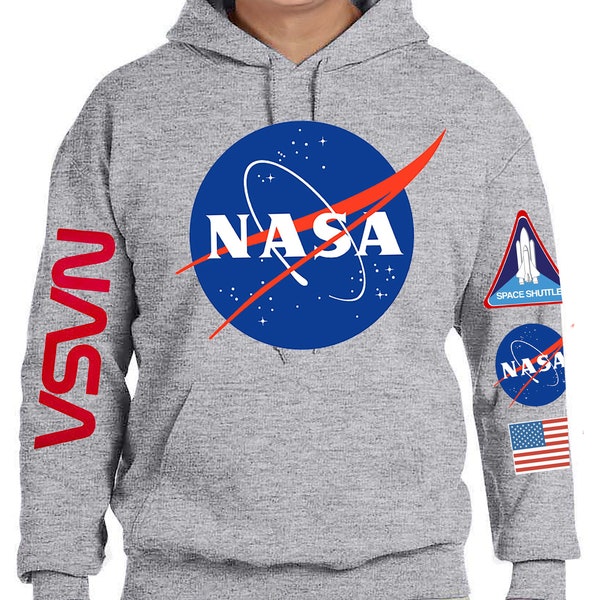 NASA hoodie with sleeve prints