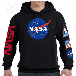 NASA hoodie with sleeve prints XS-4X