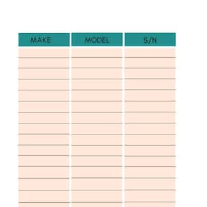 Record Keeping Sheet