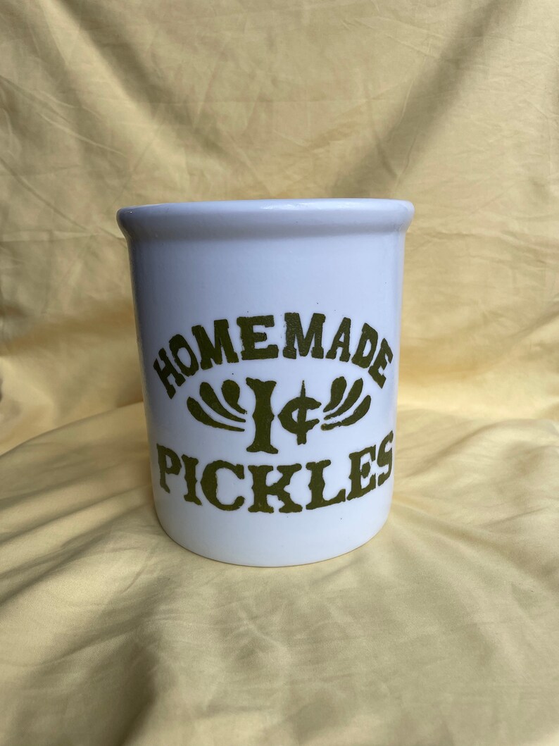 Monicas Pickle Utensil Holder Replica Etsy