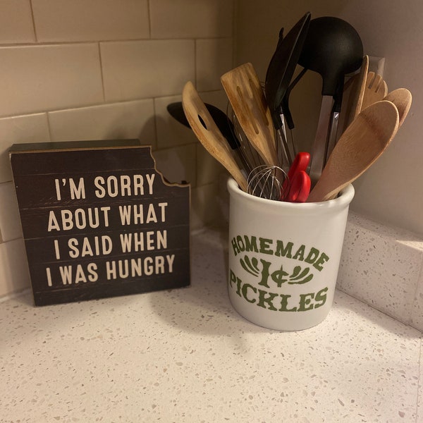 Homemade Pickles Utensil Jar Etsy
