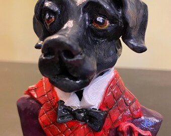 dog in smoking jacket