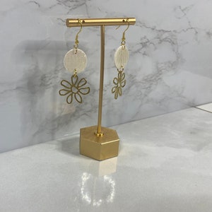 Opal Flower Dangles