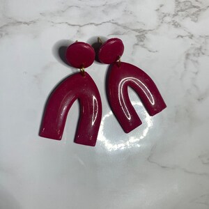 Maroon Rainbow Dangles