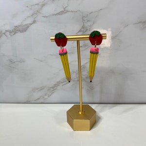 Pencil and Apple Dangles