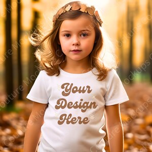 Kids Bella Canvas 3001 Natural Kids Shirt Mockup Bundle Girls T-Shirt Mock up White Summer Mockup Toddler Tshirt Mockups Shirt Mockup Bundle