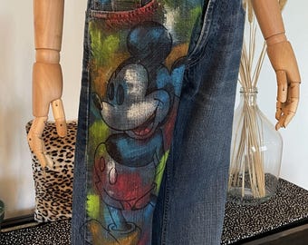 Levi's Hand Painted, Disney Fan, Used Levis