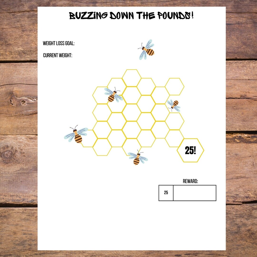 Weight Loss Reward Template, Printable Weight Loss Tracker, Digital ...
