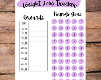 Weight Loss Reward Template, Printable Weight Loss Tracker, Digital Weight Loss Chart, Weekly Weight Tracker, Goal Setting Weight Loss