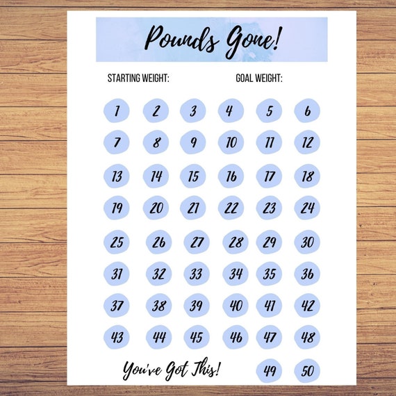 Weight Loss Reward Template Printable Weight Loss Tracker - Etsy
