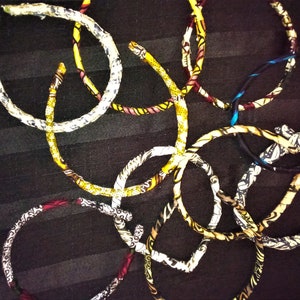 African print headbands, Cloth wrapped Headbands, Thin Headbands