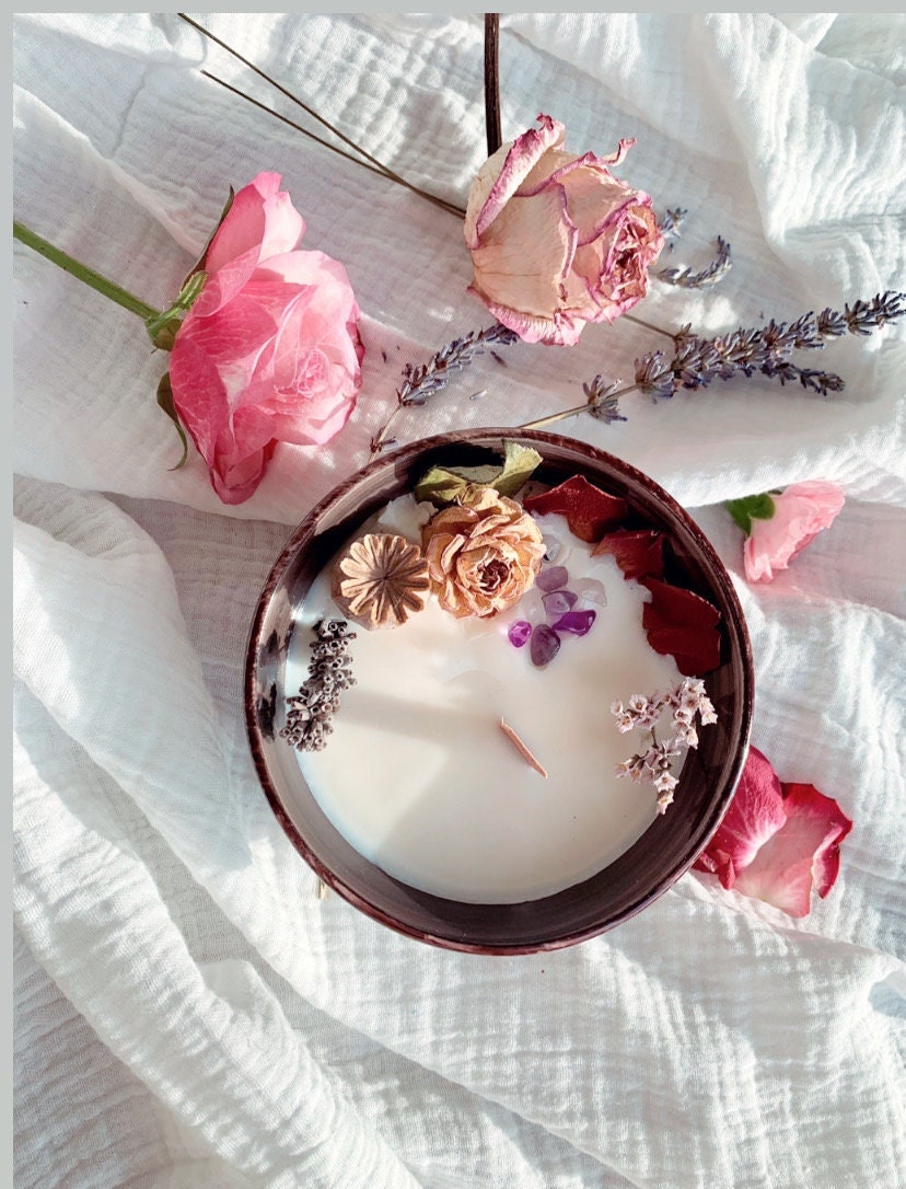 Amores, Bougie Énergétique Amour Inconditionnel - 200Ml 40H de Magie | Combustion