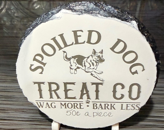 Spoiled Dog Treat Co Coaster, Funny Dog Lover Coaster, Dog Owner Gift, Pet Lover Gift, Dog Drink Coaster, Dog Lover Decor