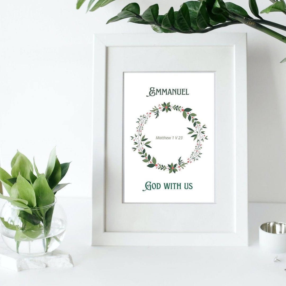 Christian Wall Art Encouraging Decor Christmas Printable - Etsy