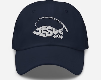 Gorro de pescador con Jesús para papá, gorro bordado, gorro de pesca cristiano, regalo religioso para él, gorro con versículo bíblico, gorro positivo para pescar, regalo para creyentes