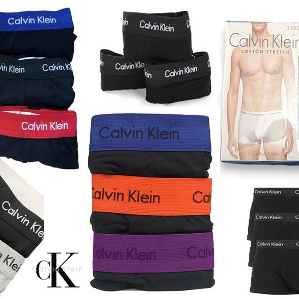 Calvin Klein 3 in pack Mens CK Trunks Boxers Shorts Underwear Boxed New With Tags