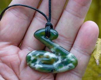 New Zealand Maori Style Matau (Hook) Pendant.