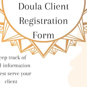 Doula Client Registration Form| Childbirth Education| Doula