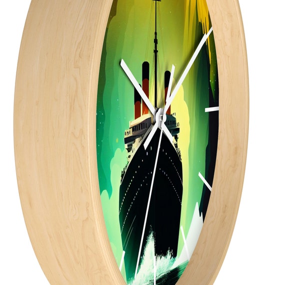 Titanic Wall Clock Titanic Gift Aurora Clock Northern Etsy