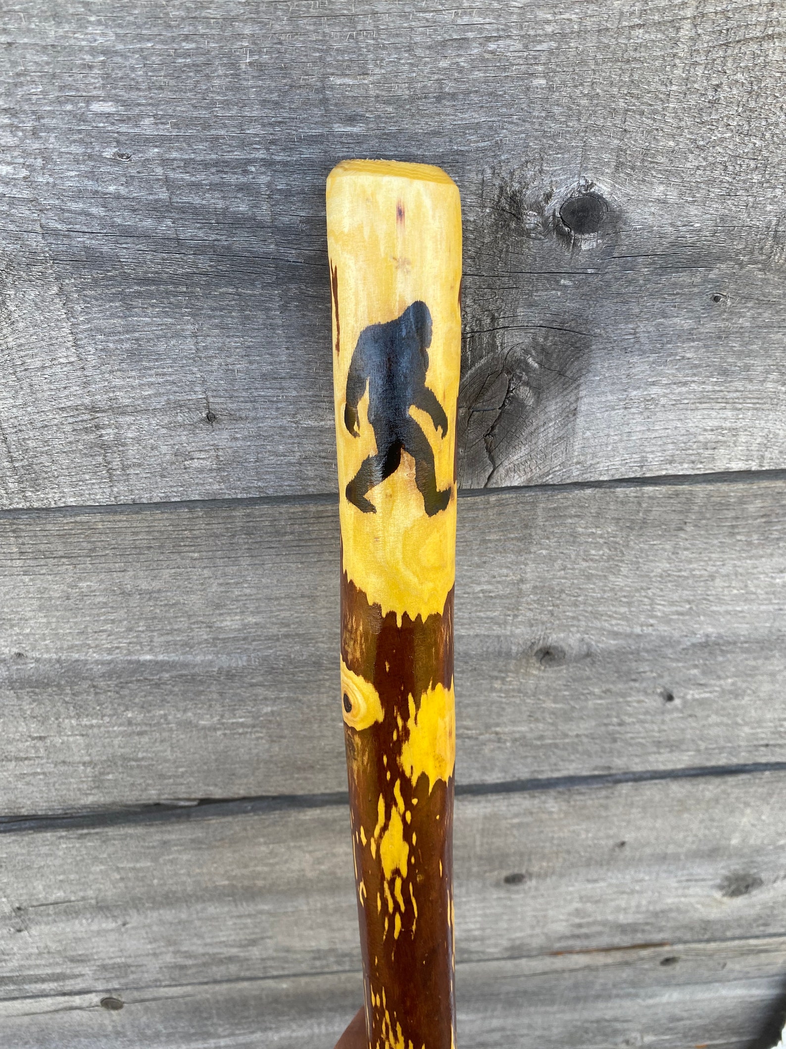 Sasquatch Hiking Stick Bigfoot Walking Stick Sasquatch Etsy