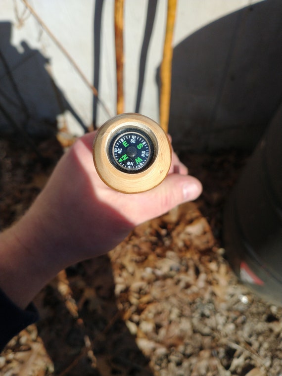 Compass Walking Stick Compass in Hiking Stick Kids Walking Etsy