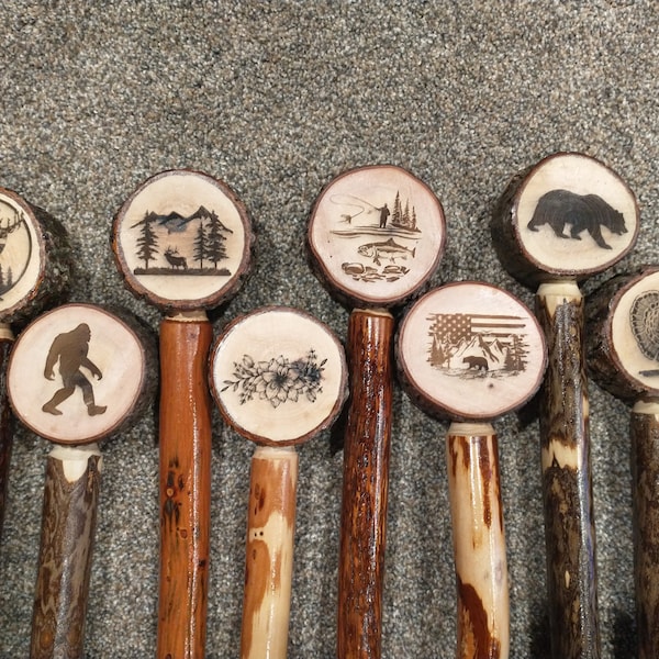 Walking Sticks With Military Medallion Etsy