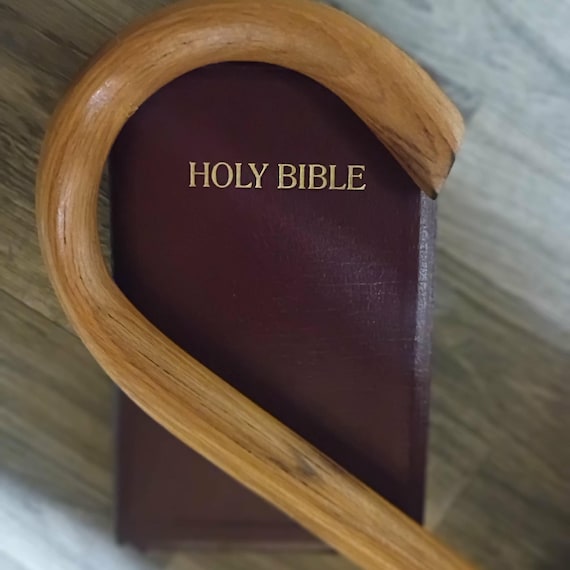 Biblical Shepherd Staff –  Rustic Christian Gift – Moses Staff Inspired