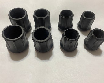 Rubber Cane Tips (2 Pack), Replacement Walking Stick Tips, Hiking Stick Tip Covers, Non-Slip Cane Ferrules, Multiple Sizes