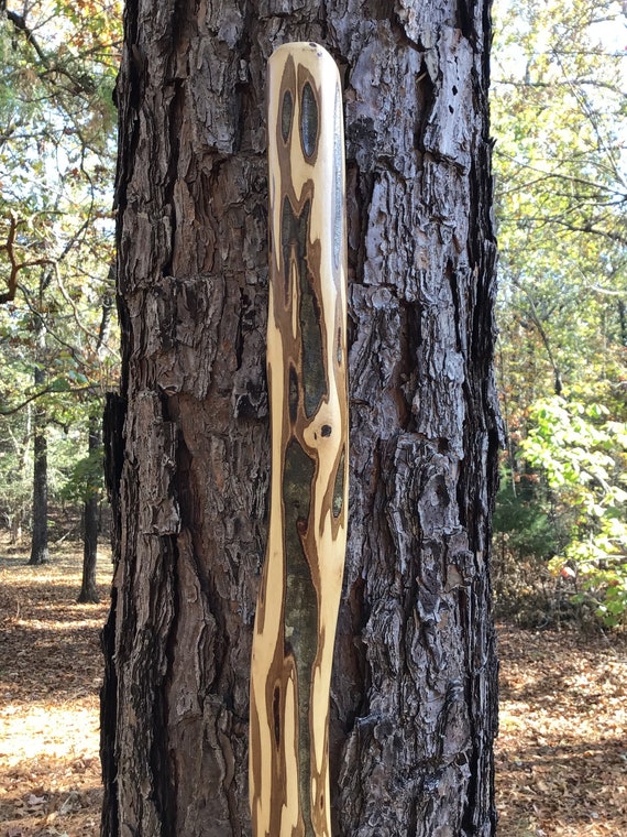 Rare Ironwood 7' tall hiking stick, one of a kind walking stick
