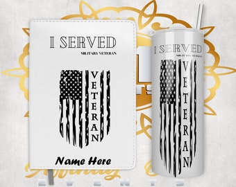 20oz Tumbler w/ lid and straw + Faux Leather Journal Gift Set