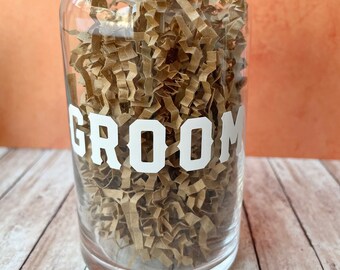 Groom Iced Coffee Cup || Groom Gift || Soda Glass Can || Coffee Glass || Iced Coffee Can || Iced Coffee || Wedding Gift || Engagement Gift