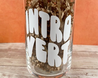 Introvert Cup || Soda Glass Can || Iced Coffee Can || Iced Coffee || Gifts under 20 || Iced Coffee Cup || Introvert Gift || Introvert