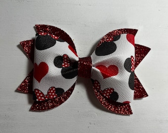 Valentine Mouse Hair Bow