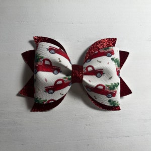 Christmas Truck Hair Bow