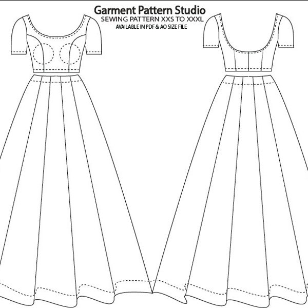 Blouse and Skirt  Sewing Pattern All Size Grading XXS to XXXL In a4 and ao Size PDF File