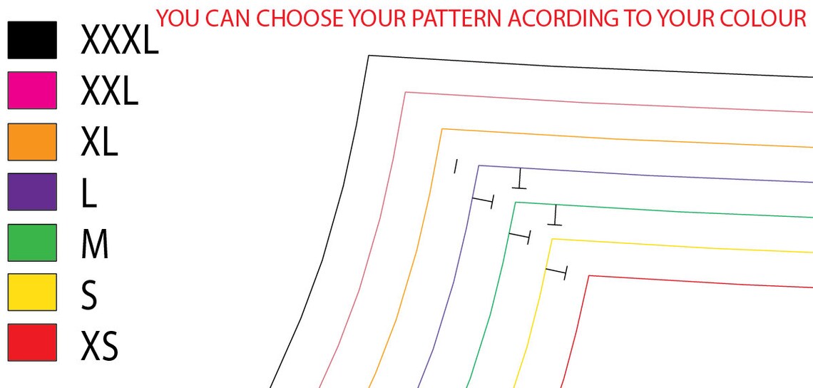 Men Mandarin Collar Shirt Sewing Pattern All Size Grading XS Etsy