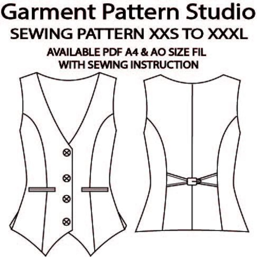 Vogue Patterns V1874F5   Cartamodello per gilet da donna F5 (16 18 20 22 24