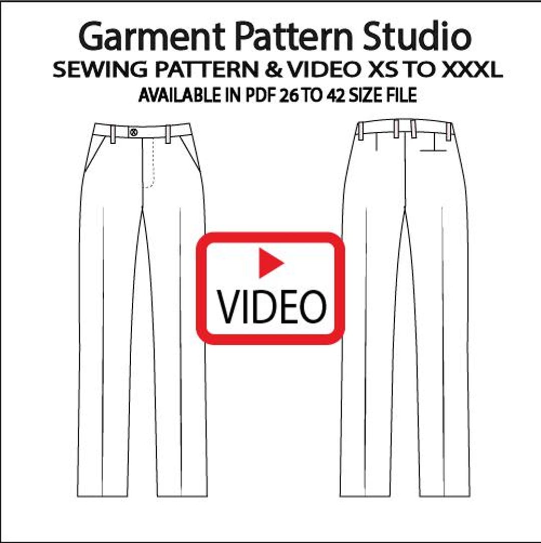 Men's Classic Trouser Sewing Pattern, All Sizes (A4, A0 PDF) - Etsy